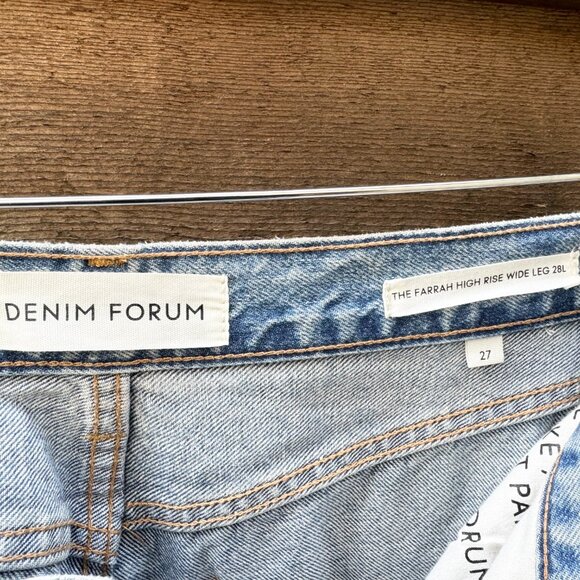 Denim Forum Farrah High Rise Wide Leg sz 27 - Picture 9 of 13